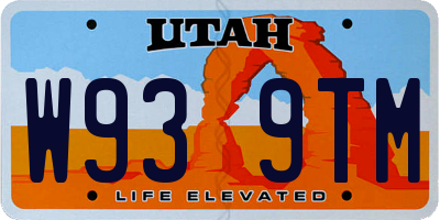 UT license plate W939TM