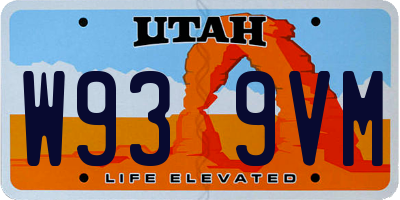 UT license plate W939VM