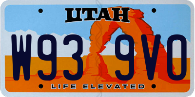 UT license plate W939VO