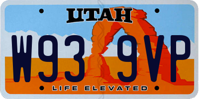 UT license plate W939VP