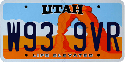 UT license plate W939VR