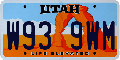 UT license plate W939WM