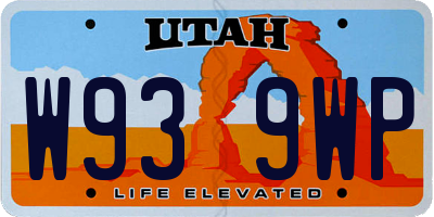 UT license plate W939WP