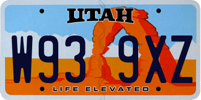 UT license plate W939XZ