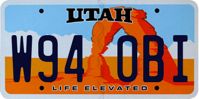 UT license plate W940BI