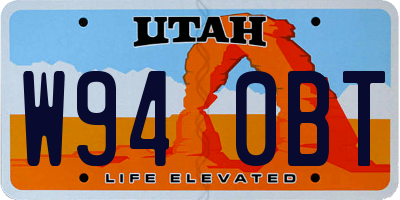 UT license plate W940BT