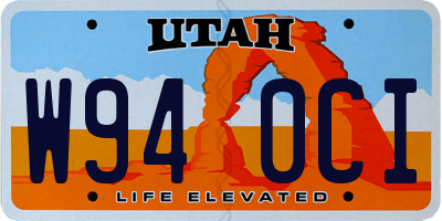 UT license plate W940CI