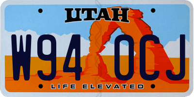 UT license plate W940CJ