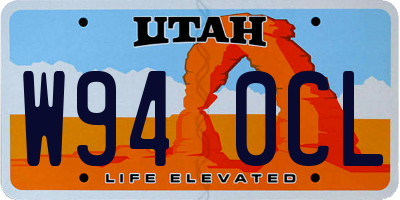 UT license plate W940CL