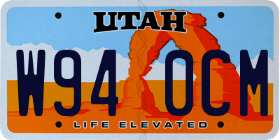 UT license plate W940CM