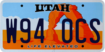 UT license plate W940CS