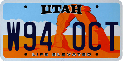 UT license plate W940CT