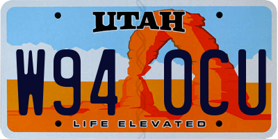 UT license plate W940CU