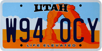 UT license plate W940CY