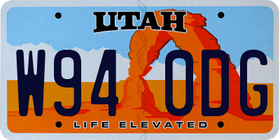 UT license plate W940DG