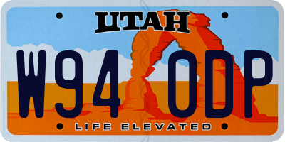 UT license plate W940DP