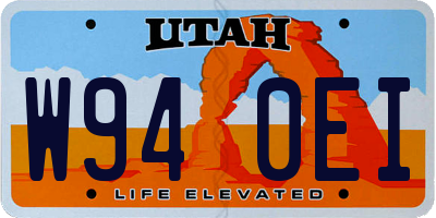 UT license plate W940EI