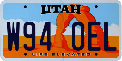 UT license plate W940EL