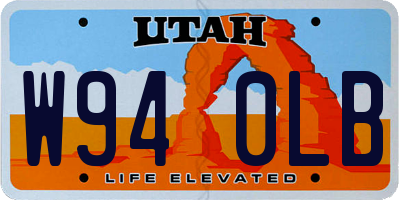 UT license plate W940LB