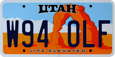 UT license plate W940LF