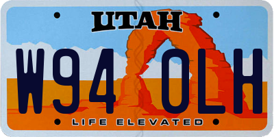 UT license plate W940LH