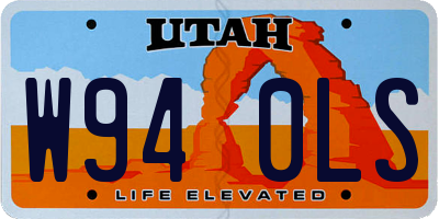 UT license plate W940LS