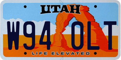 UT license plate W940LT