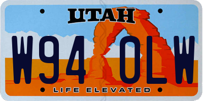 UT license plate W940LW