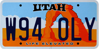 UT license plate W940LY