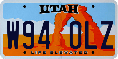 UT license plate W940LZ