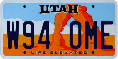 UT license plate W940ME