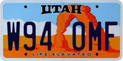 UT license plate W940MF
