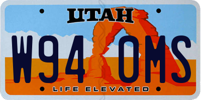 UT license plate W940MS