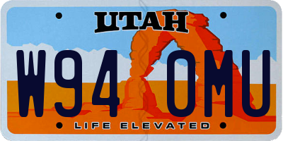 UT license plate W940MU