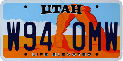 UT license plate W940MW
