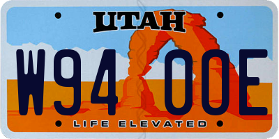 UT license plate W940OE