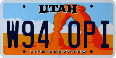UT license plate W940PI