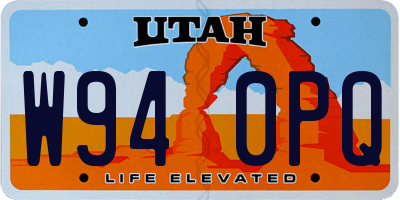 UT license plate W940PQ