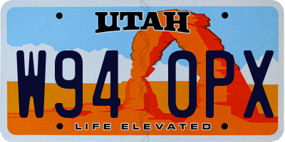 UT license plate W940PX