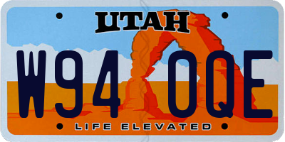 UT license plate W940QE