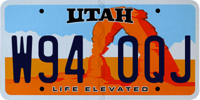 UT license plate W940QJ