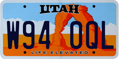 UT license plate W940QL