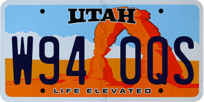 UT license plate W940QS