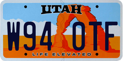 UT license plate W940TF