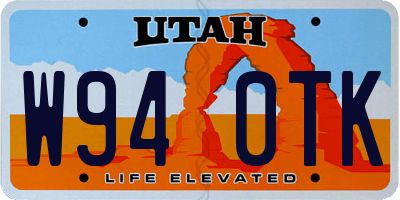 UT license plate W940TK