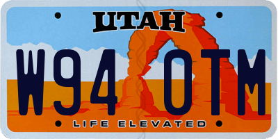 UT license plate W940TM