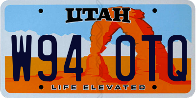 UT license plate W940TQ