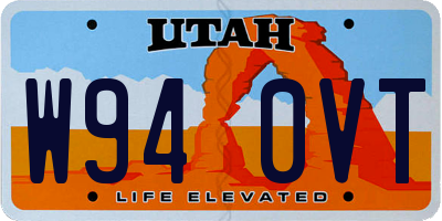 UT license plate W940VT
