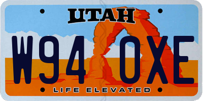 UT license plate W940XE
