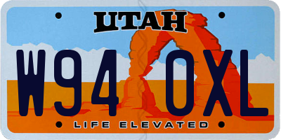 UT license plate W940XL